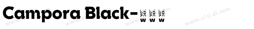 Campora Black字体转换